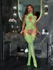 Lencería Erótica Europea y Americana con Tirantes Adelgazante Transfronterizo Sexy Hueco Patrón Floral Abertura en la Entrepierna Tentación Body Transparente de Malla w887