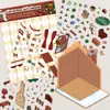 Pegatinas de Paisajismo de Casa de Regalo de Navidad Exquisita en 3D Versión Q Dibujos Animados Festividad Miniatura Rompecabezas Tridimensional Escena Pegatinas DIY Venta al por Mayor