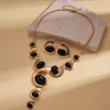 Colar Transfronteiriço Europeu e Americano Estilo Metal com Studs Irregulares de Diamante, Corrente de Clavícula com Design de Nicho, Acessório de Pescoço Minimalista Retrô para Mulheres