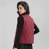 Novo Colete de Penas Atacado Feminino Gola V 2026 Outono e Inverno Novo Básico Slim-Fit Colete Jaqueta Forro