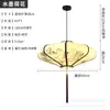 Lustre Pendente Disco Voador Tecido Lanterna Decorativa Lanterna Sala de Estar Sala de Jantar Estilo Chinês Móveis de Restaurante Pintados à Mão Chinês E27