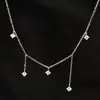 Caperucita Roja Plata de Ley S925 Chapado en Oro de 18K Zirconia Collar para Mujer Estilo Simple de Ins Apilable Lujo Ligero