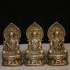 Decoração Antiga Sanqing Daozu Estátuas Moral Yuan Shi Lingbao Tianzun Artesanato para Decoração de Casa Atacado