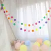 Guirnalda de banderas redondas de colores para decoración de escena y accesorios para fotos de la fiesta del primer cumpleaños del bebé al por mayor