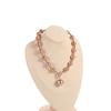 Joyería transfronteriza de moda para comercio exterior, anillo clásico de diamantes, aretes de perlas de plástico, pulsera, collar corto para la clavícula, juego de tres piezas