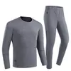 Traje inteligente de calefacción a temperatura constante para hombre y mujer, ropa interior térmica eléctrica, carga USB, a prueba de frío, térmico, con forro de terciopelo