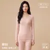 Camiseta interior de algodón puro para mujer, grado A, 280 g/m², cuello redondo, engrosada, forro polar suave, cepillada por ambos lados, antibacteriana, para usar en otoño, solo la parte superior