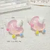 Pera Rosa de Dibujos Animados Angelical Perlado Varita Mágica Accesorios de Resina Pegamento en Crema DIY Pasador Adorno para el Cabello Hebilla de Zapato Colgante Venta al por Mayor