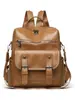 Atacado em Estoque 2026 Novo Estilo Coreano Retrô Mochila Feminina Moda Couro Macio Borla Multifuncional Mochila de Viagem