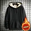 Moletom masculino cinza com capuz, estilo casual, da fábrica original, espessado e forrado com fleece para o inverno, quente e à prova de vento, suporta designs personalizados