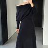 Jiawei Otoño Irregular Sexy Retro Estilo Hong Kong Suéter Europeo Americano Ropa de Calle para Chicas B2052