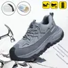 Sapatos de Proteção do Trabalho Transfronteiriços Dinggu para Homens, Anti-Asmagamento, Anti-Perfuração, Leves, Resistentes ao Desgaste, Sapatos de Segurança com Biqueira de Plástico, Atacado para Todas as Estações