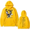 Tamaño Europeo TransfronterizoSudadera con Capucha de Hip Hop del Rapero Tupac 2Pac Moda Masculina H