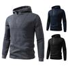 2025 Amazon Transfronterizo Nuevo Sudadera para Hombre con Diseño de Cremallera con Capucha y Bolsillo Diagonal Otoño e Invierno Talla Europea Chaqueta Casual