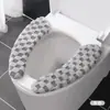 Almofada para assento de vaso sanitário para outono e inverno, uso doméstico, capa de vaso sanitário adesiva de pelúcia, tapete de vaso sanitário universal, almofada de assento de vaso sanitário quente