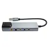 Placa de Som Óptica Externa USB Seis-em-Um Canal 5.1 7.1 Multifuncional Liga de Alumínio com Placa de Som de Mixagem Karaoke Ao Vivo