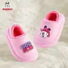 Zapatos de Algodón para Niños Babudou Antideslizantes Impermeables para Bebé de Interior Invierno Forrados de Felpa para Niños Zapatillas de Casa para Niñas con Tacón de Algodón