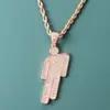 Lindo Colar Pingente Tendência Vilão Europeu e Americano Desenho Animado Cabeça Inclinada Cheio de Zircônia Tendência Masculino e Feminino Hip-Hop Fabricante de Joias Ásia Transfronteiriça