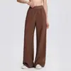 Pantalones Deportivos Largos Sueltos de Pierna Ancha de Cintura Alta Casuales Transpirables de Secado Rápido para Fitness Yoga Ropa Exterior Pantalones de Correr para Mujer