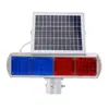 Luz Solar Piscante Liga de Alumínio Alta Configuração Vermelho Azul Luz de Bloqueio de Estrada para Construção Luz de Sinalização Noturna LED Luz de Advertência de Tráfego