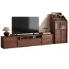 Mueble de TV estilo vintage 2026 modelo nuevo, engrosado, para apartamentos pequeños, mueble de almacenamiento de pie integrado, juego de mesa de centro para sala de estar en casa