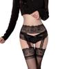 Medias Sexy de Talla Grande con Liguero, Encaje Ultradelgado, Medias Largas Negras y Blancas Coquetas y Hot