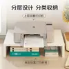 Suporte para impressora, copiadora de mesa ajustável em altura, caixa de suporte elevada para armazenamento e organização de documentos de escritório, papel A4