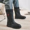 Zapatos impermeables de algodón fijos para hombre, Botas de lluvia antideslizantes, Zapatos nuevos de goma de caña media, Sin cordones, Tendencia para adultos, Exportación de comercio exterior