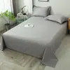 Sábana de Cama de Algodón Lavado de Color Sólido, Pieza Única, Sábana de Algodón Cepillado con Aloe Vera Amigable con la Piel, Artículo Único para Dormitorio Estudiantil, Adecuada para Todas las Estaciones