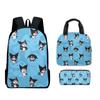 Mochila 3D Sanrio Kuromi Kuromi para estudiantes de primaria, bolsa de almuerzo para niños, juego de lápices