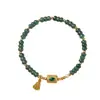 Pulsera de Jade Azul Natural para Mujer, Calabaza de Jade Hielo, Cuentas de Ábaco, Pulsera de Alta Gama al por Mayor Punto Turístico Creación Cultural