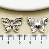 20 Colgantes de Mariposa Estéreo de Mariposa Calada de Plata Antigua de Aleación Accesorios para Pulsera Casera Llave Joyería
