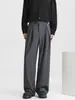 Otoño Invierno Streetwear Americano para Hombre de Moda Holgados Rectos Casuales Pantalones de Guadaña Marca de Moda Retro Pantalones de Traje de Longitud de Piso