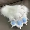 Garras de Animal Coloridas Peludas Luvas Fursuit Garra de Gato Luvas de Menina Gato Impulso de Abertura de Loja Nova Pelo