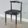 Silla de Comedor Nórdica Modelo Nuevo 2025 Juego de Mesa y Sillas de Comedor para Uso en el Hogar, Silla con Respaldo, Taburete de Estudio, Silla de Madera Sintética, Silla de Arte en Hierro Tipo Cuerno
