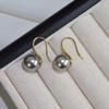 Pendientes de Perla Gris Plateado de Alta Gama Simples Pendientes de Perla Shijia para Mujer Realmente Muchos Pendientes de Lino Pendientes y Plato de Incienso para Mosquitos
