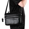 Bolsa Cruzada Nueva de Cuero de Vaca de Capa Superior para Hombres y Mujeres, Bolso de Mano, Bolso de Hombro, Maletín Multifuncional de Negocios para Recolección de Dinero