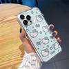 Verde Menta Hello Kitty Adecuado para Apple 16/15 Plus Casual Suave Funda para Teléfono Iphone14/13Pro