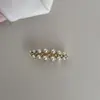 Elegante Presilha Pequena de Mola com Pérola Presilha para Franja de Princesa Grampo de Cabelo Feminino para Parte de Trás da Cabeça Acessório de Cabelo Presilha Lateral Grampo de Cabelo Ornamento de Cabelo