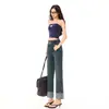 Jeans de Verano 2026 Nuevos de Moda de Tiro Alto Rectos Ajustados para Mujer, Pantalones Skinny, Pantalones Cigarrillo, Lavados y Desgastados Estilo Americano