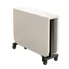 Mesa dobrável espessa, mesa de jantar retangular, escrivaninha pequena para apartamentos pequenos, sem necessidade de montagem, portátil, multifuncional, mesa de jantar simples com rodas