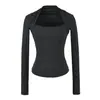 Ins Ropa de mujer estilo europeo y americano al por mayor 2026 Otoño Nuevo Pura Deseo Sexy Cuello Cuadrado Manga Larga Ajustado Capa Base