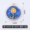 Colgante Individual Exquisito KC Oro Goteo de Aceite Círculo de Girasol Colgante Joyería DIY Venta Directa de Fábrica Transfronteriza Se Puede Mezclar Lote