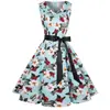 2025 Aliexpress Ebay Amazon Transfronteiriço Vestido Estampado Feminino Estilo Hepburn Retrô Saia Tutu Ampla