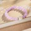 Pulsera de Cristal con Perlas de Cristal Natural Optimizada Pulsera Versátil de Nicho Joyería de Moda de Lujo Ligero Venta al por Mayor para Mujeres
