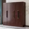 Nuevo Armario de Dormitorio Principal Doble Puerta Superior de Madera Maciza de Ébano Estilo Chino con Cajones Juego Completo de Armario de Almacenamiento Multifuncional