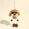 Muñeca de Cáscara de Fruta y Vaina de Frijol Kit de Materiales Hechos a Mano para Bricolaje, Muñeca de Vaina de Frijol Terminada, Colgante de Carrillón de Viento de Fruta