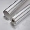 Adesivo à prova de óleo e gordura para bancada de cozinha, papel autoadesivo de folha de estanho e folha de alumínio para armários, anti-sujeira, à prova de umidade e papel de parede decorativo