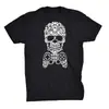 Transfronteiriça Verão 2026 Novo Estilo Manga Curta Estampada Alta Qualidade Camiseta Masculina Design Personalizado com Caveira Colorida Tendência