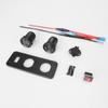 Nuevo producto repuestos para automóviles suministros cargador de coche modificado panel con voltímetro de carga rápida para teléfono móvil de doble chip QC3.0